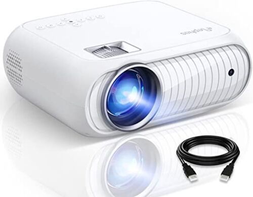 Projector, Phone Projector [2022 Upgraded] Native 1080p With 8500 Lux, Home Theater Movie Projector Supports Hdmi/ Usb/ Vga/ Av/ 3.5mm Audio