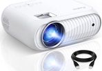 Projector, Phone Projector [2022 Upgraded] Native 1080p With 8500 Lux, Home Theater Movie Projector Supports Hdmi/ Usb/ Vga/ Av/ 3.5mm Audio