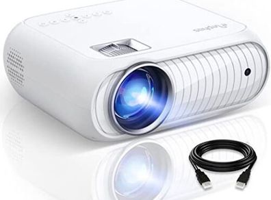 Projector, Phone Projector [2022 Upgraded] Native 1080p With 8500 Lux, Home Theater Movie Projector Supports Hdmi/ Usb/ Vga/ Av/ 3.5mm Audio