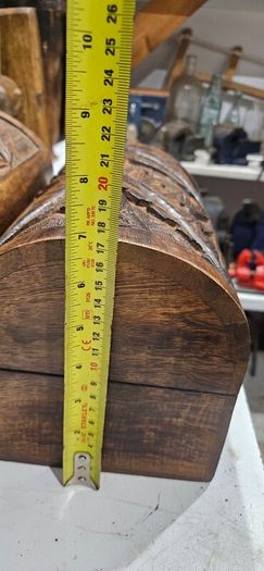 pair of wooden boxes