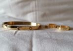 gold bracelet & earring set