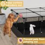 Rabbit Run, Hamster Playpen with Waterproof Bottom Liner, Small Animal Cage for Guinea Pig, Turtle, Hedgehog,Kitten Gerbil, Pet Fence for Indoor and Outdoor (Black with Cover) Image 4