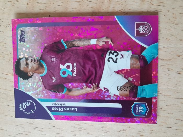 Rare Numbered Parallel Football Card - Lucas Pires - Burnley