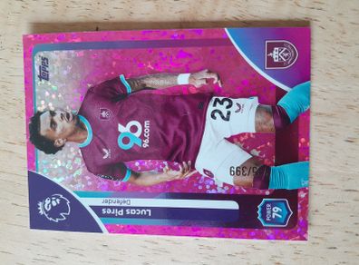 Rare Numbered Parallel Football Card - Lucas Pires - Burnley