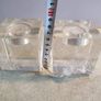 Set Of 2 Clear Glass Night Light Candl Holder. Image 2