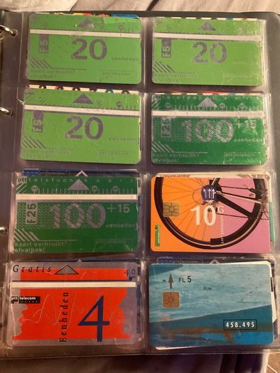 Collection of various PTT TELECOM call cards from the Netherlands circa 1990's pice tbd