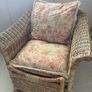 Wicker Armchair with Slide-Out Ottoman Image 5