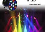 8CH DMX-512 12 RGB LED Stage Strobe Light Lighting Laser Projector Party Club DJ DJ Stage Music Disco Lights PAR