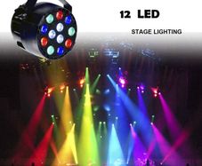 8CH DMX-512 12 RGB LED Stage Strobe Light Lighting Laser Projector Party Club DJ DJ Stage Music Disco Lights PAR