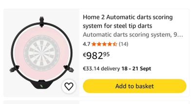 Scolia Home 2 Automatic Dart Scoring System + Win Light Ring