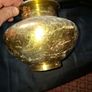 Antique Brass Lota Holy Water Pot, features intricate hand-etched foliage engravings, Postage Available or Collection Image 5