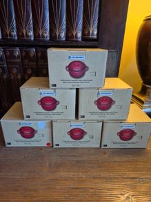 6 New Boxed Le Creuset Mini Cocottes / Petite Round Casserole Dishes