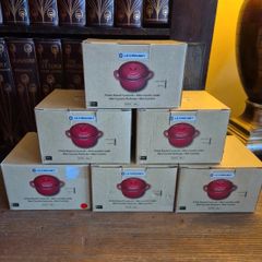 6 New Boxed Le Creuset Mini Cocottes / Petite Round Casserole Dishes