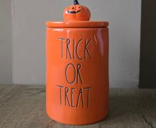 Rae Dunn storage jar Trick or Treat