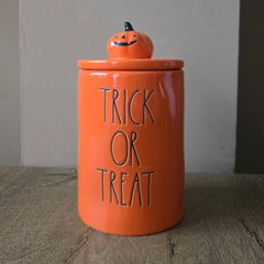 Rae Dunn storage jar Trick or Treat
