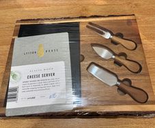 Lytton House Acacia Wood CHEESE BOARD & SLATE (unopened)