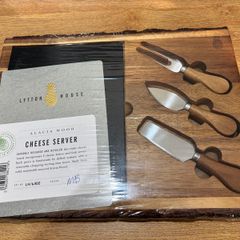 Lytton House Acacia Wood CHEESE BOARD & SLATE (unopened)