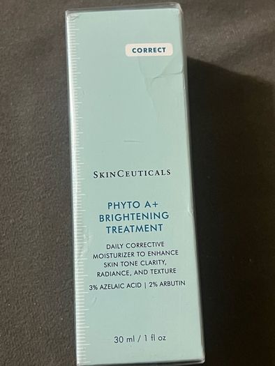 SkinCeuticals Phyto A+ Brightening Treatment 30ml  A soothing moisturiser that promotes a brighter and more unified complexion. Sealed brand new