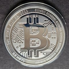 2 Dollars Bitcoin 2022 1 oz Silver .999 Niue ELIZABETH II Coin