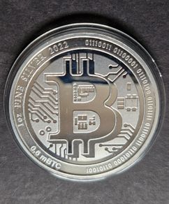 2 Dollars Bitcoin 2022 1 oz Silver .999 Niue ELIZABETH II Coin