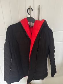 French Connection-i I Iola Puffa Coat - Black/red Size Xs