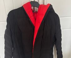 French Connection-i I Iola Puffa Coat - Black/red Size Xs