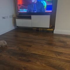 two cabinet and a shelf