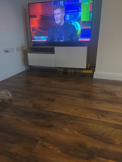 two cabinet and a shelf
