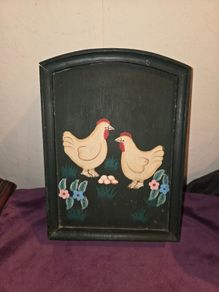 Vintage hand made wooden Key Holder