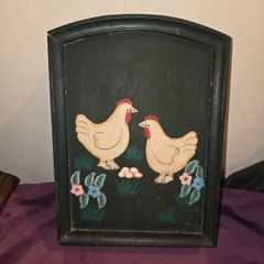Vintage hand made wooden Key Holder