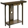 Brown Bamboo Console Table with Drawer and Bottom Shelf Hallway, Entryway & Living Room Furniture Image 2