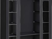 Canvas Folding Camping Wardrobe Extra Large 175 x 150 x 45 cm Gray