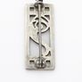 Vintage 925 Sterling Silver Mackintosh Style Geometric Scroll Brooch Image 4