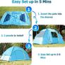 Camping Tent for S(1-2)/L(2-3) Person, Dome Tent 4 Seasons Waterproof &Windproof Easy Set Up Lightweight Tent Outdoor Tent for Camping, Hiking, Backpacking Tent (FREE POSTAGE) Image 4