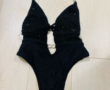 Ann Summers Black Sequin One,Piece Swimsuit, Brand  New