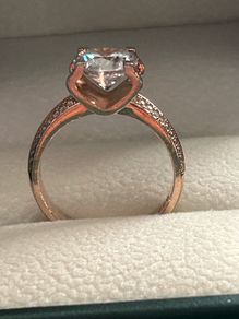 Sterling silver Promise ring rose gold plated brand new with box