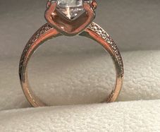 Sterling silver Promise ring rose gold plated brand new with box