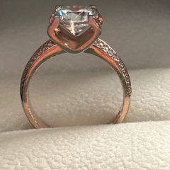 Sterling silver Promise ring rose gold plated brand new with box