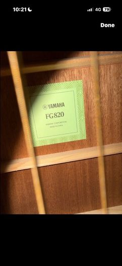 Yamaha guitar fg820