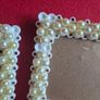 4 Small Pearl Photo Frames Image 3