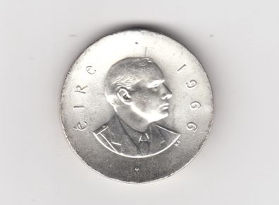 Ireland, Pearse 10/-, 1966, 83.3% silver coin, (no 387)