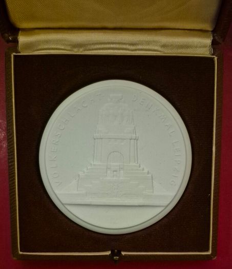 Porcelain plaque, leipzig city Council, commerative for the battle of leipzig