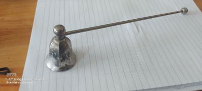 Candle metal snuffer ,,good patina for its age ,sold as seen