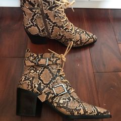 ladies snakeskin boots size 7 brand new