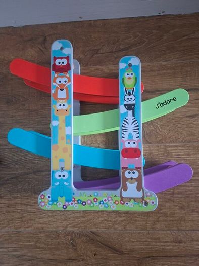 J'adore Wooden Animal Race Track and Cars Playset