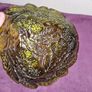 Vintage Indiana Glass Candy Dish Loganberry Berries & Leaves Triangular Green Image 5