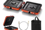Portable 2 Burner Camping Stove, 4400w Camp Stove Lightweight Gas Stove for Camping Cooking Outdoor Backpacking and Picnic