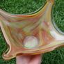 Vintage Hand Blown Glass Fluted Bowl, Dirwood Glass 10,4" x 9,3" H 5,3" Image 3