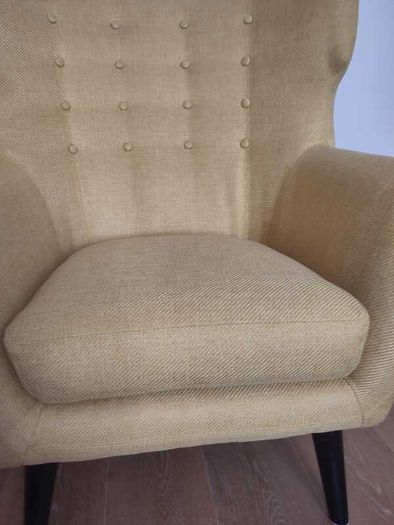 Kubrick Wing Back Armchair, Ochre Yellow