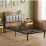 3ft Single Bed Frame with Storage Upholstered Headboard, LED Light & Charging Station Image 10